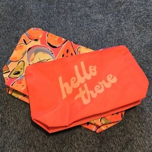 NWOT Tabitha Brown Tropical Fruit Cosmetic Pouches